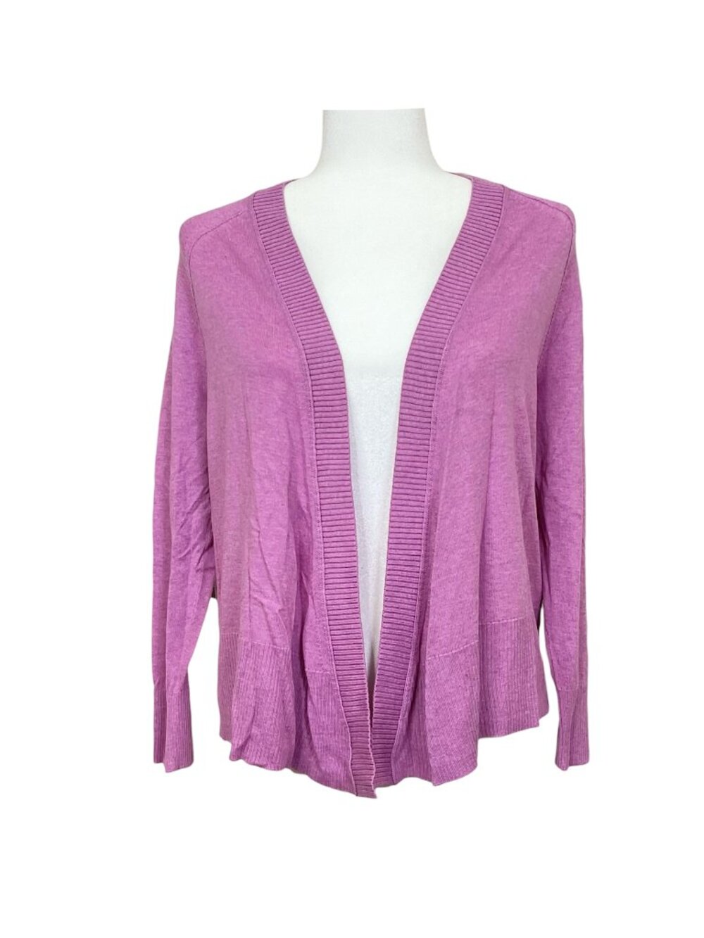 Eddie Bauer Cotton Blend Open Front Cardigan Size Medium